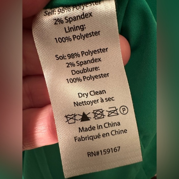 MILLY Women's 6 Solid Green Short Ruffle Sleeve Mini Shift Dress Pockets CLEAN2 - Picture 10 of 14